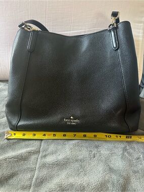 kate spade Black Pebbled Leather Shoulder Bag
